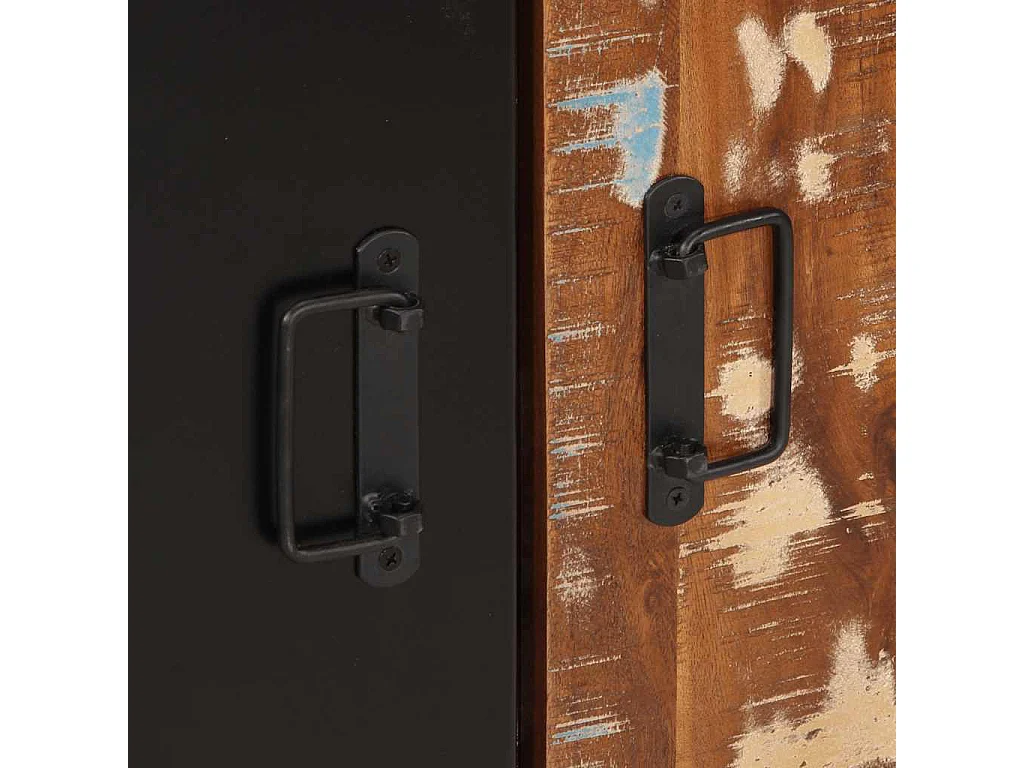 Buffet multicolore 55x35x70 cm bois massif récupération