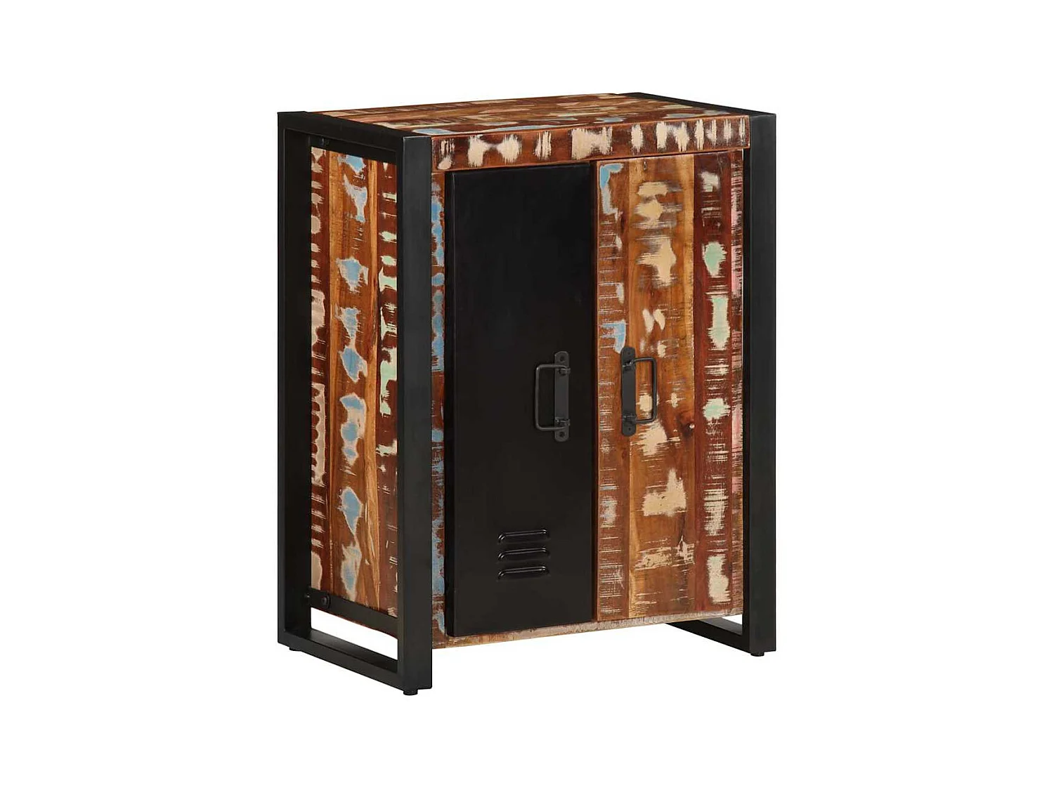 Credenza multicolore 55x35x70 cm in legno massello di recupero