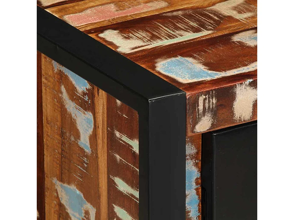 Buffet multicolore 55x35x70 cm bois massif récupération