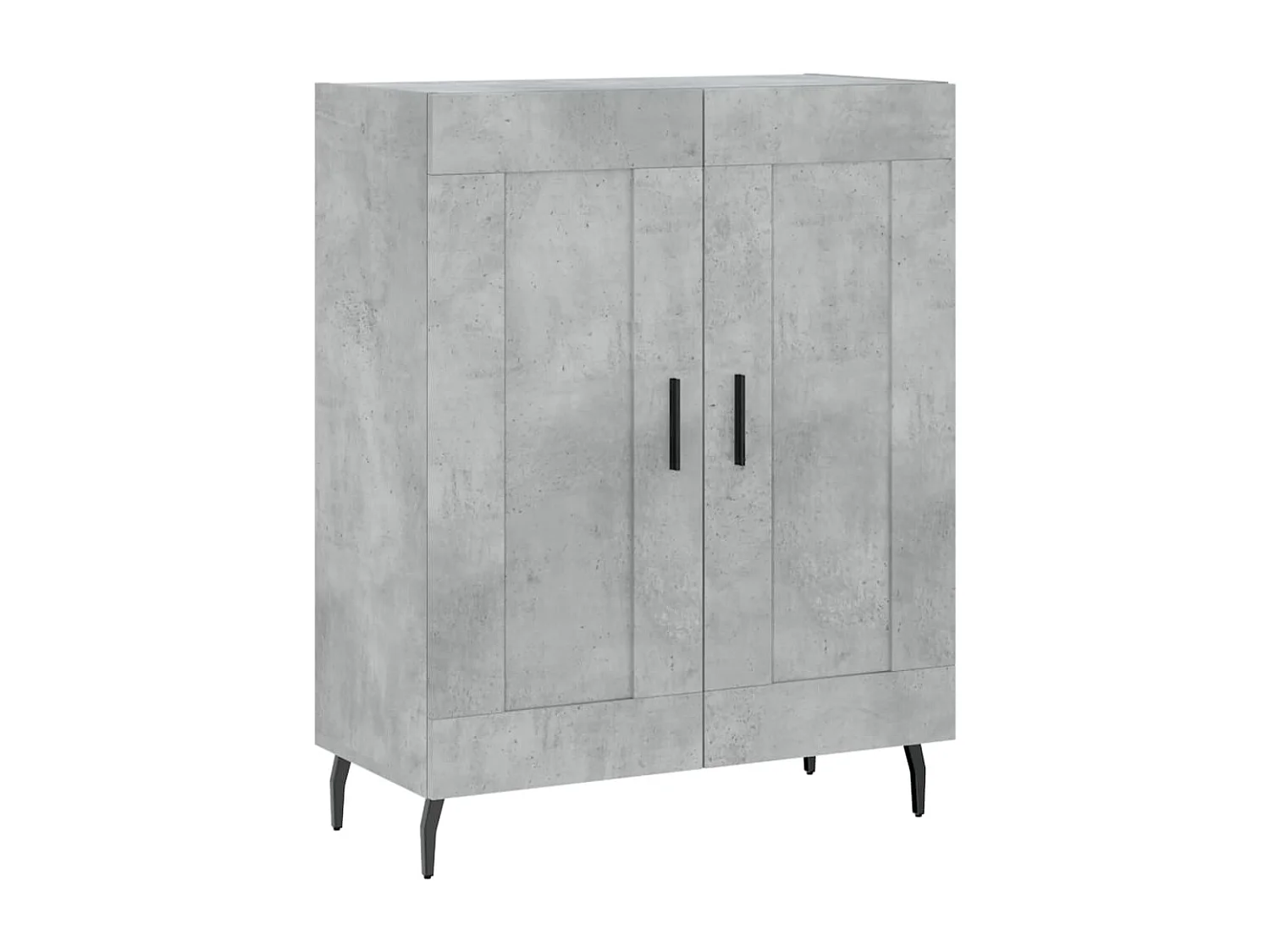 Buffet haut Gris béton 69,5x34x180 cm Bois d'ingénierie