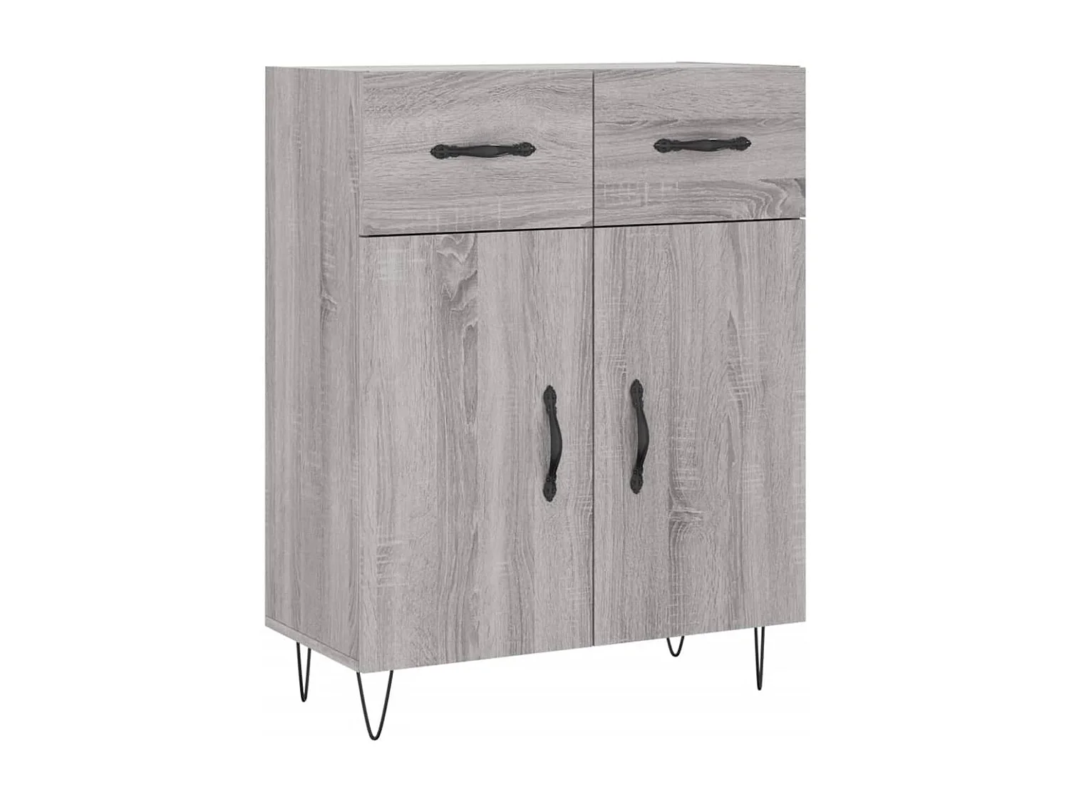 Buffet haut Sonoma gris 69,5x34x180 cm Bois d'ingénierie