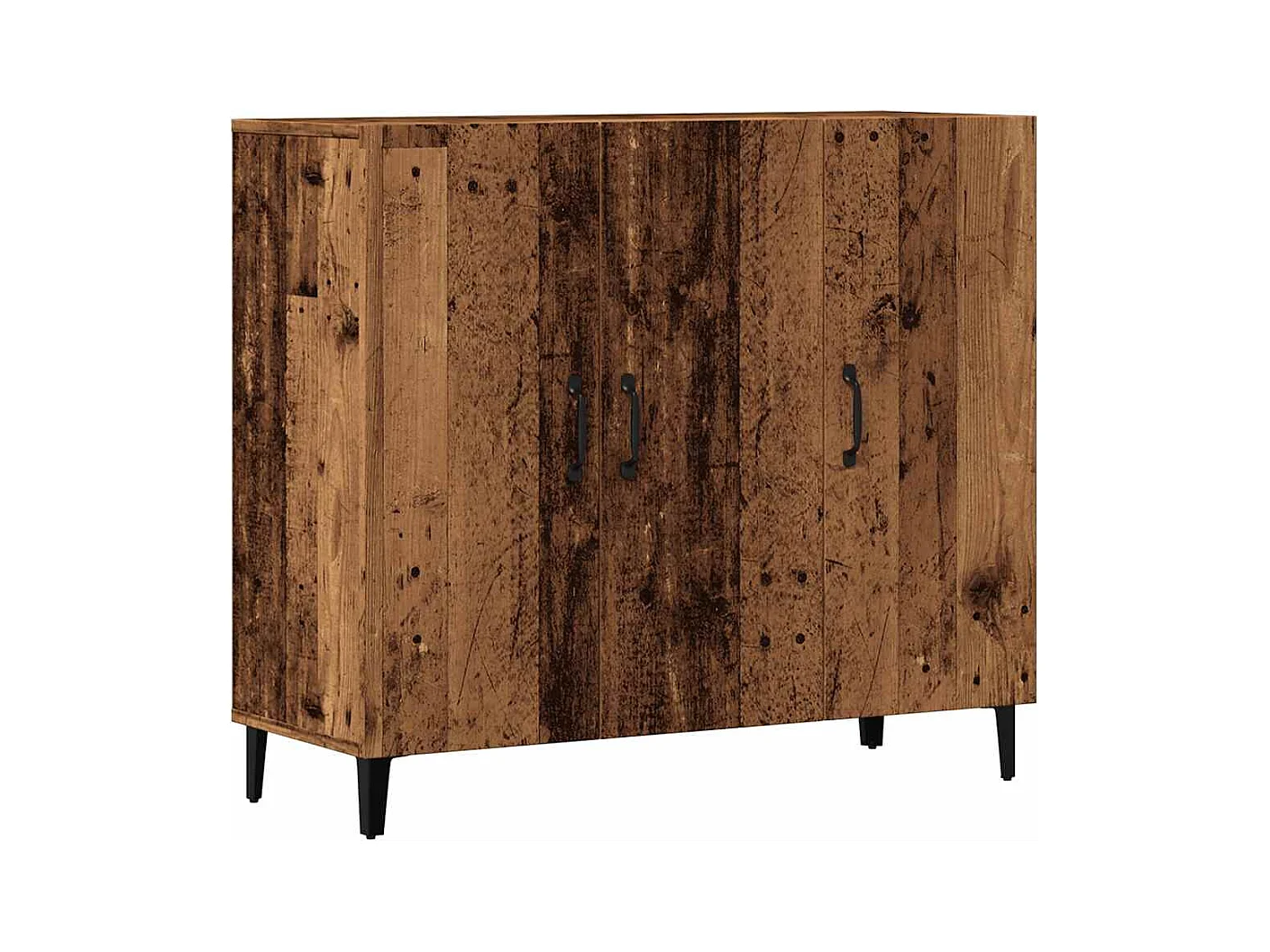 Buffet vieux bois 90x34x80 cm bois d'ingénierie