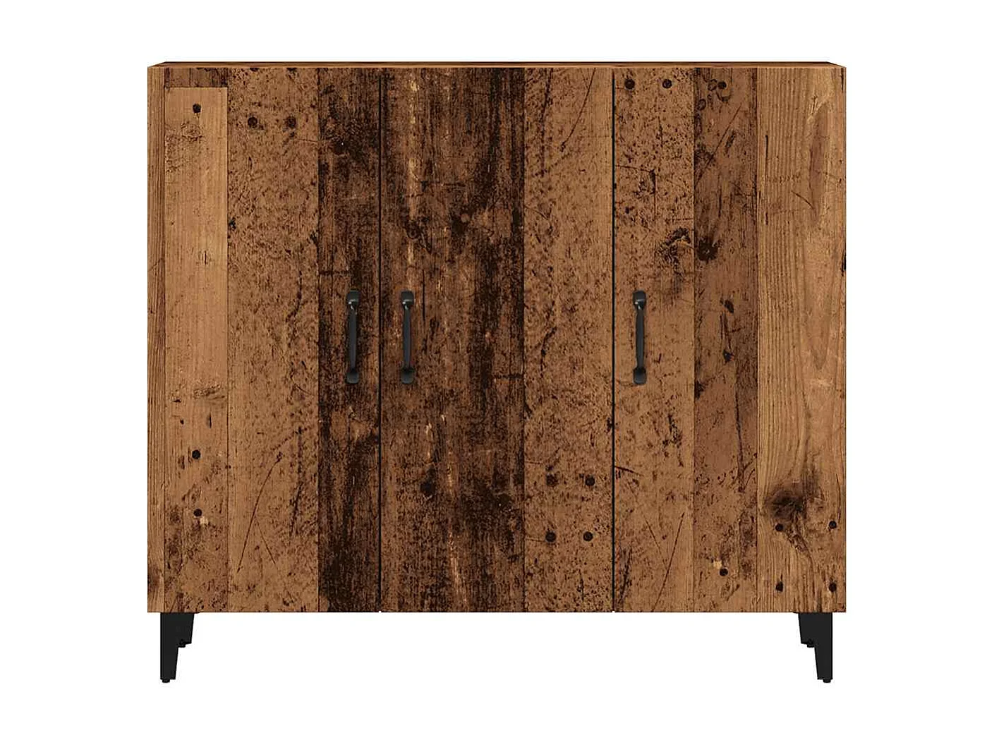 Oud houten dressoir 90x34x80 cm bewerkt hout