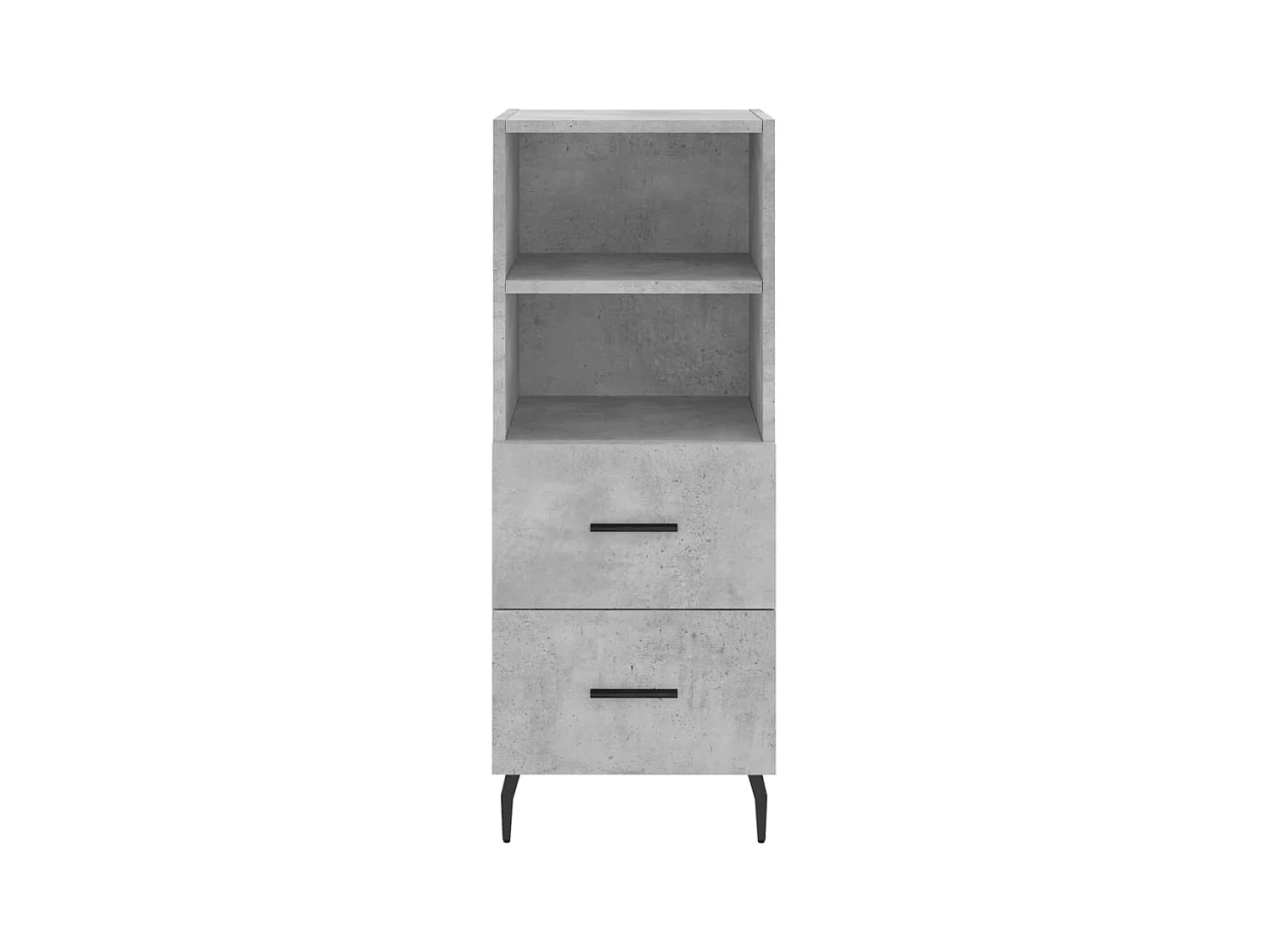 Buffet Gris béton 34,5x34x90 cm Bois d'ingénierie