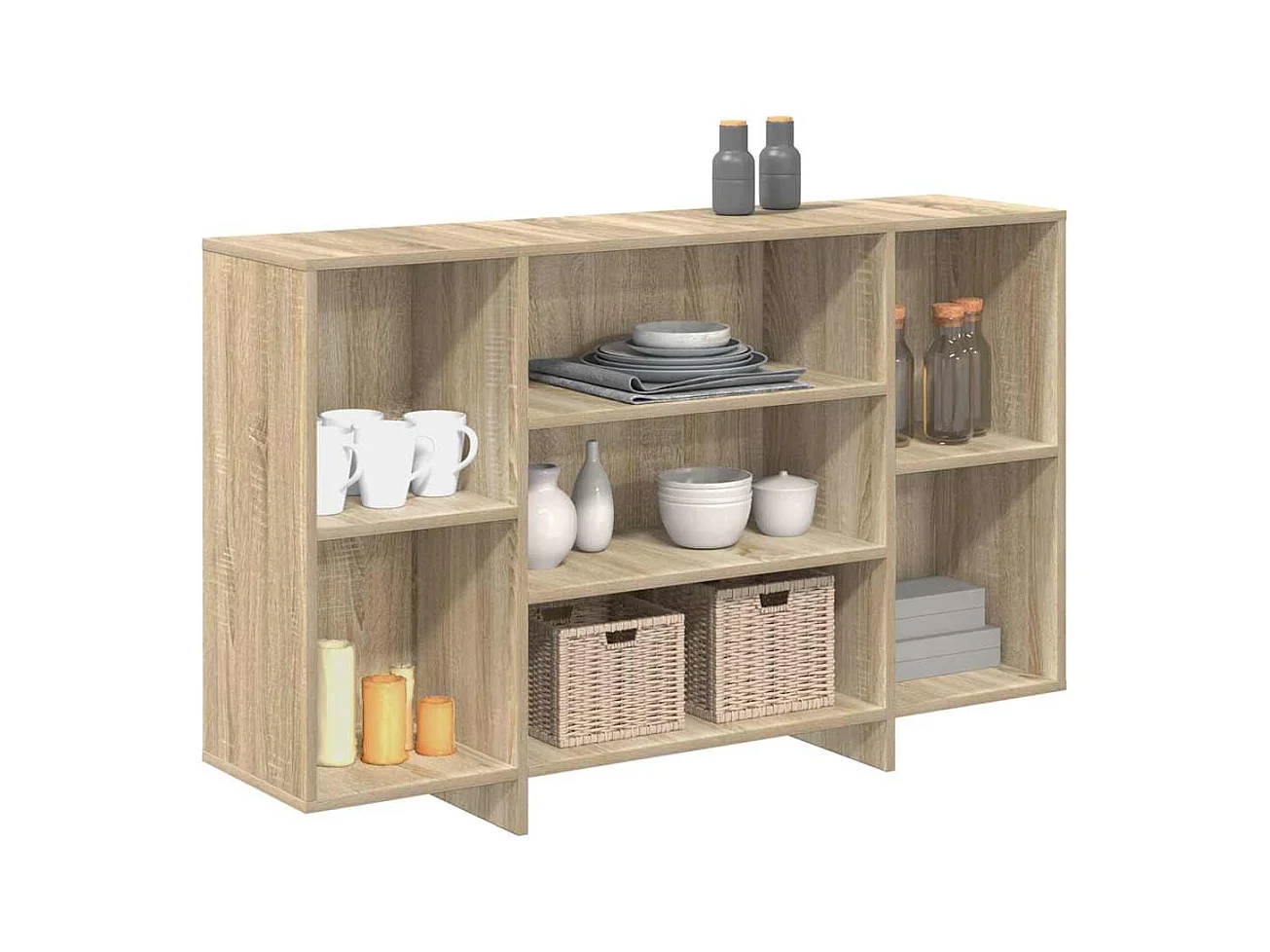 Sonoma eiken dressoir 120x30x75 cm bewerkt hout