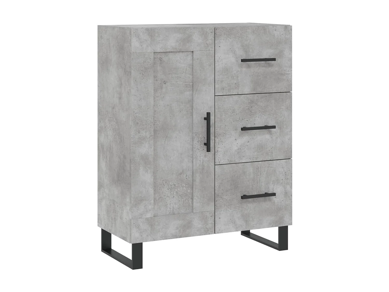 Hoge dressoir Betongrijs 69,5x34x180 cm Technisch hout