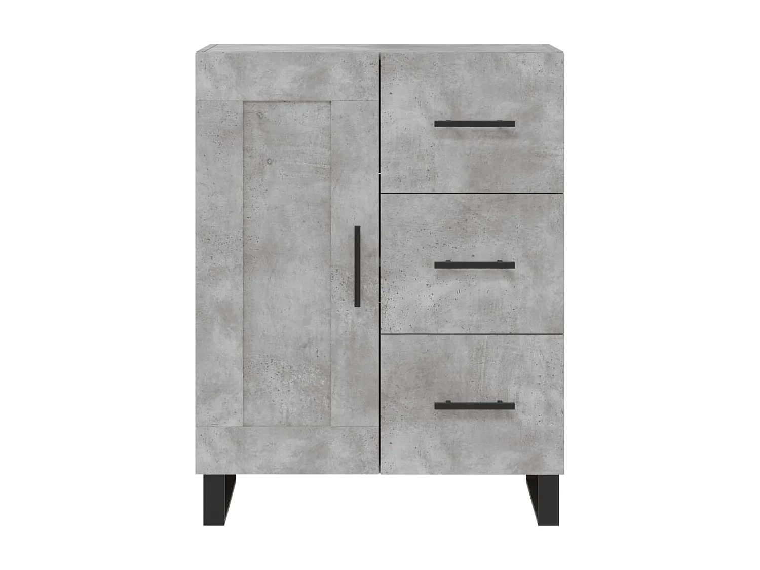 Buffet haut Gris béton 69,5x34x180 cm Bois d'ingénierie