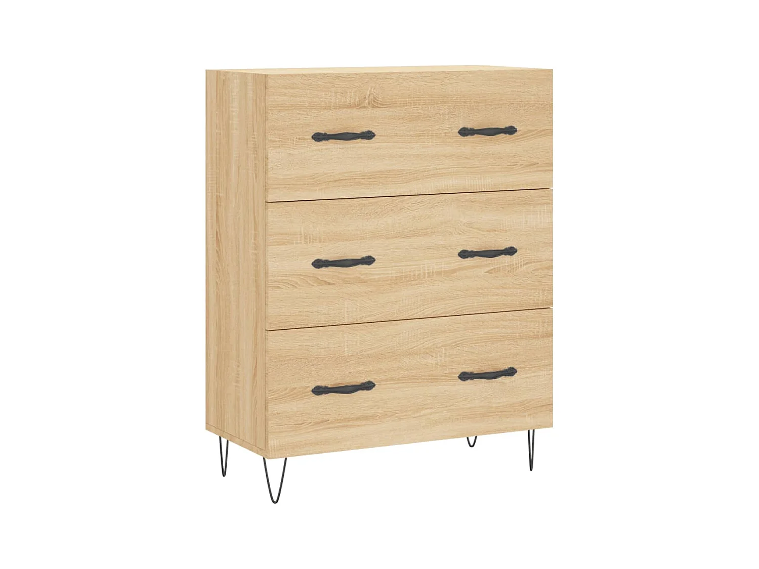 Hoog dressoir Sonoma eiken 69,5x34x180 cm Technisch hout