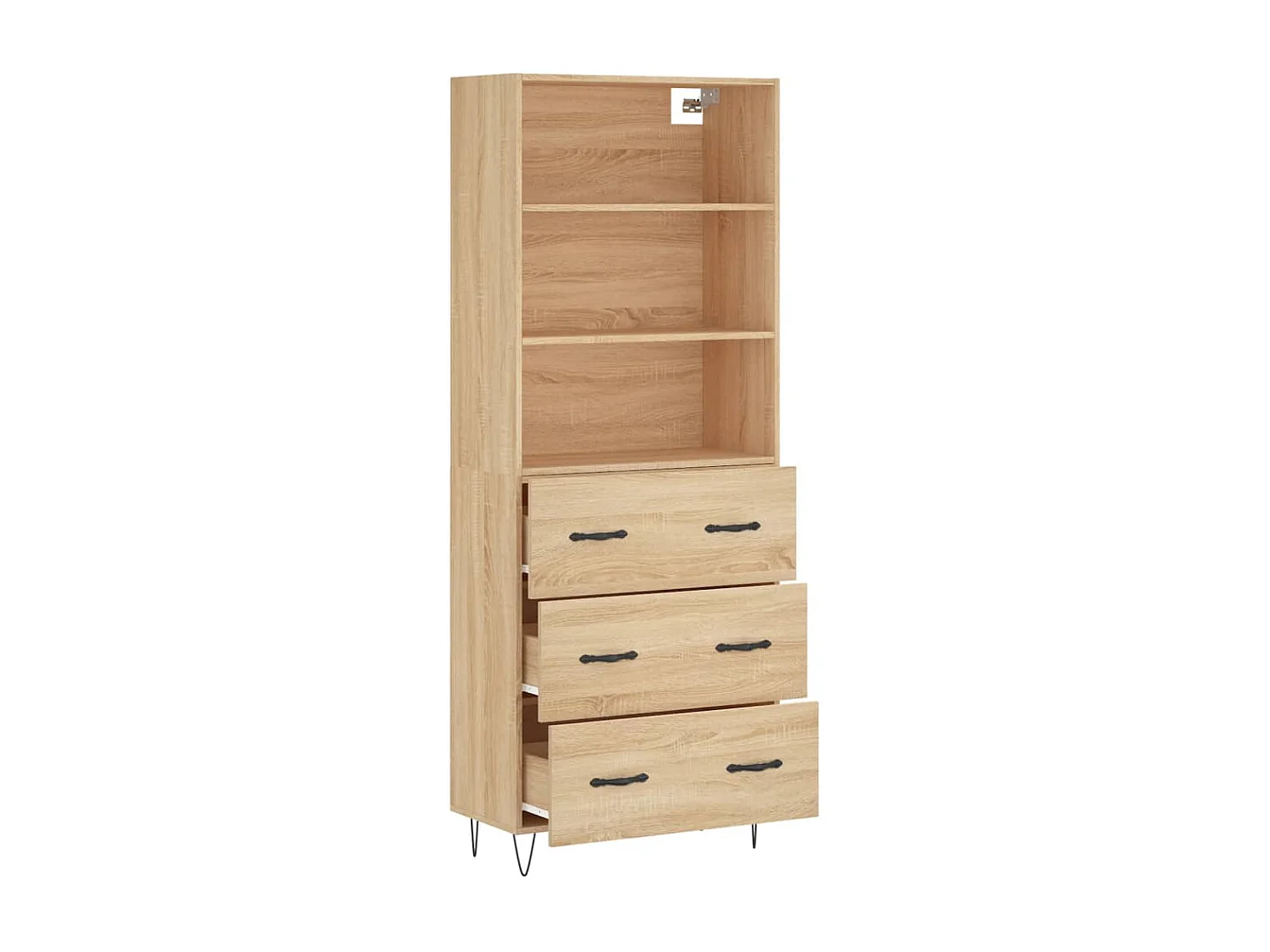 Buffet haut Chêne sonoma 69,5x34x180 cm Bois d'ingénierie