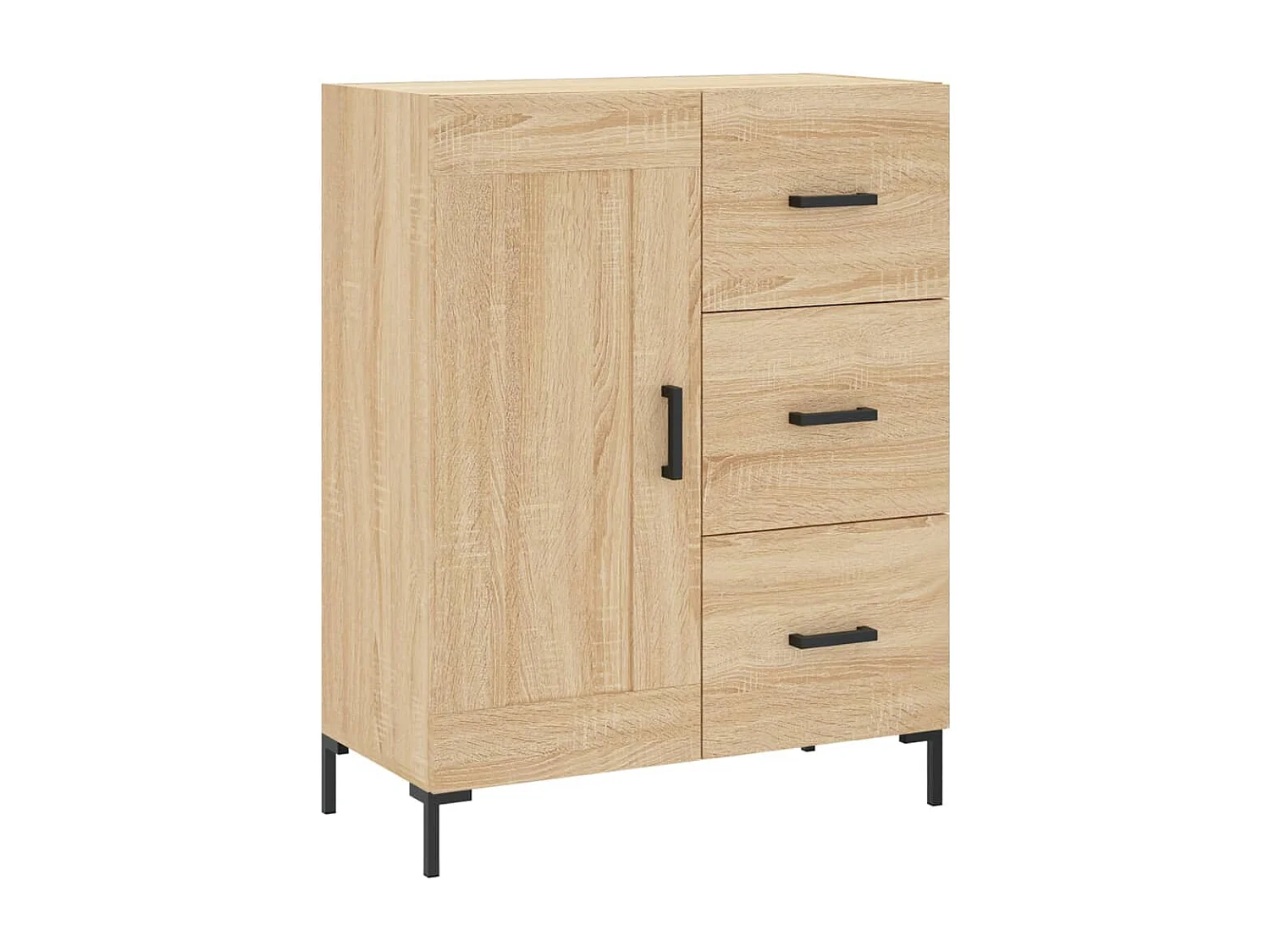 Hoog dressoir Sonoma eiken 69,5x34x180 cm Technisch hout