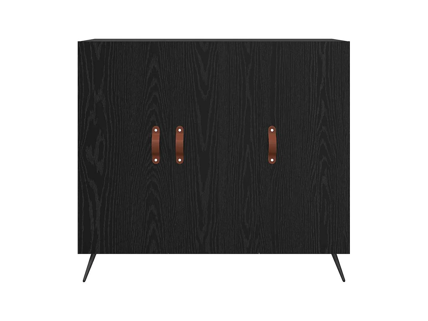 Buffet Noir 90 x 34 x 80 cm Bois d'ingénierie