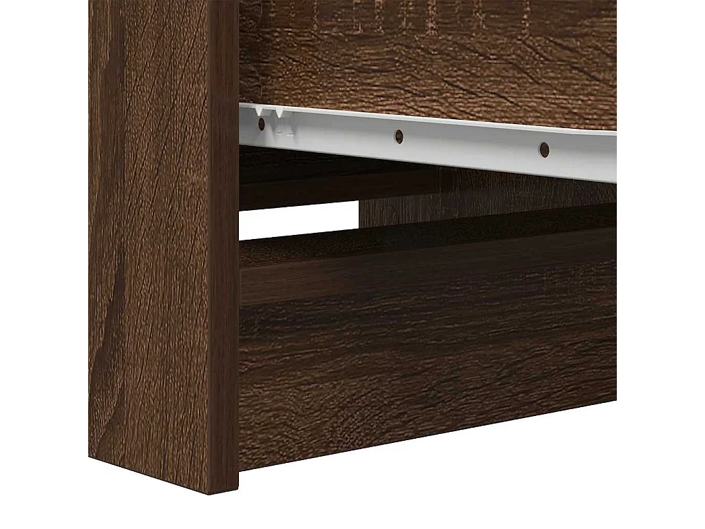 Aparador de roble marrón 37,5x35x99 cm madera de ingeniería