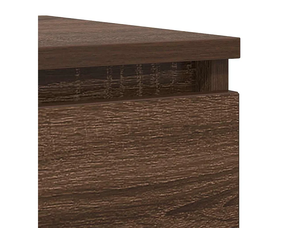 Aparador de roble marrón 37,5x35x99 cm madera de ingeniería