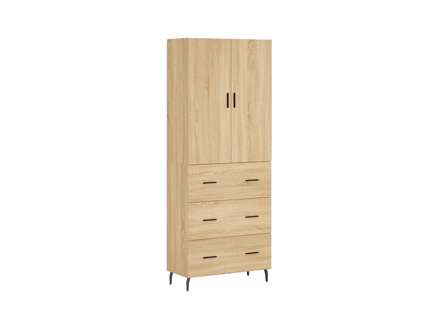 Buffet haut Chêne sonoma 69,5x34x180 cm Bois d'ingénierie