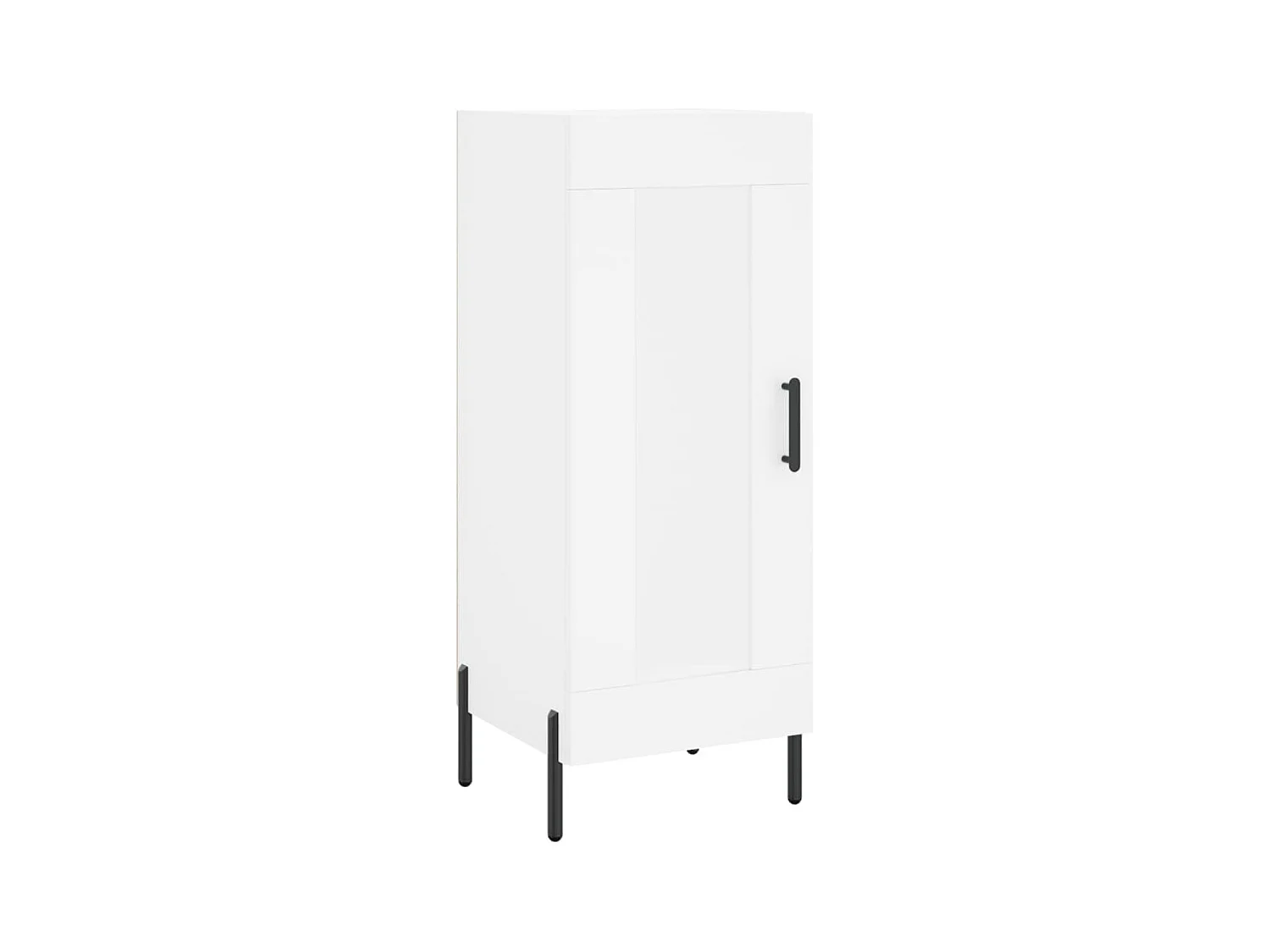 Wit hoog dressoir 34,5x34x180 cm Technisch hout