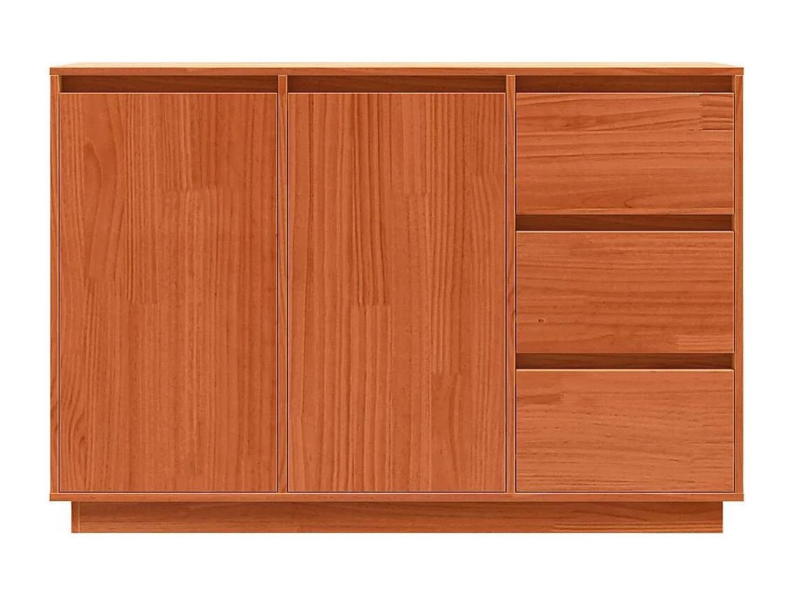 Buffet avec tiroir Marron 111 x 34 x 75 cm Bois de pin massif