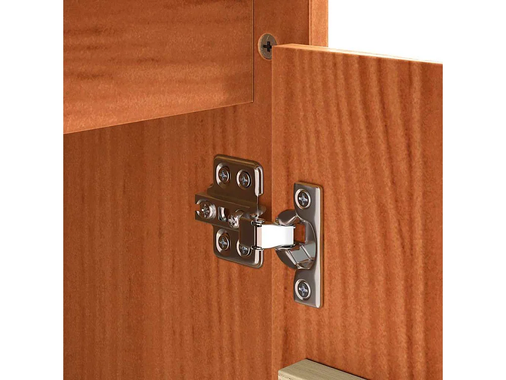 Buffet avec tiroir Marron 111 x 34 x 75 cm Bois de pin massif