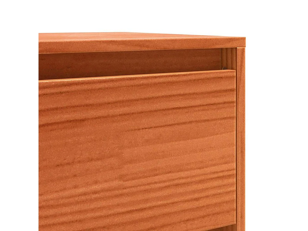 Buffet avec tiroir Marron 111 x 34 x 75 cm Bois de pin massif