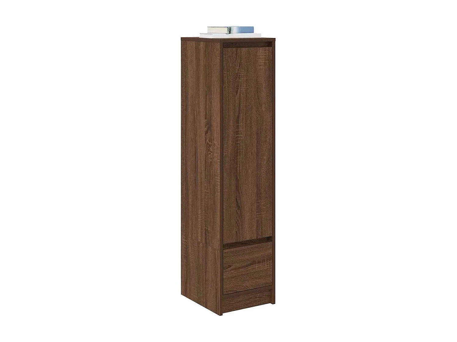 Buffet haut chêne marron 29,5x34x119,5 cm bois d'ingénierie