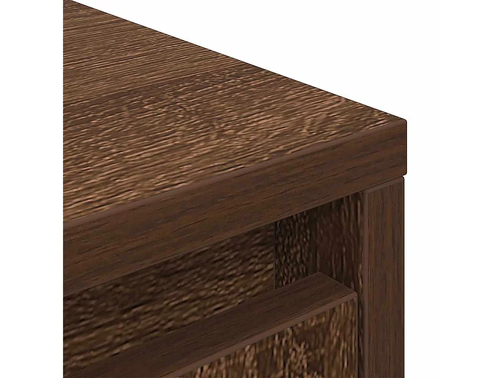 Buffet haut chêne marron 29,5x34x119,5 cm bois d'ingénierie