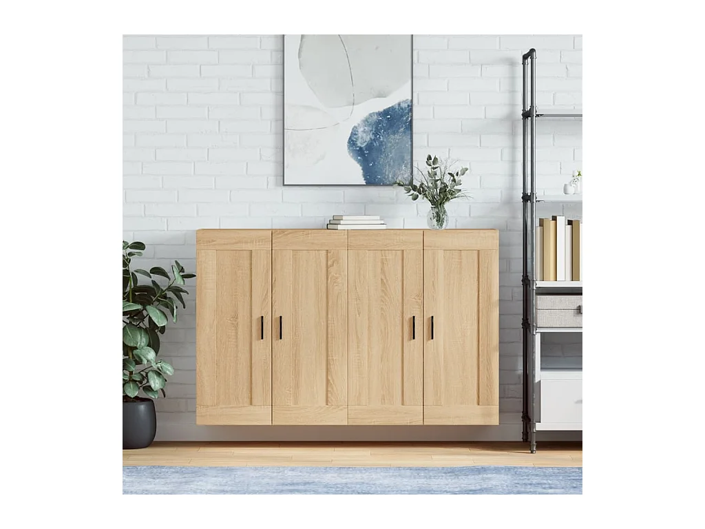 2-delige wandkasten, Sonoma eiken, bewerkt hout