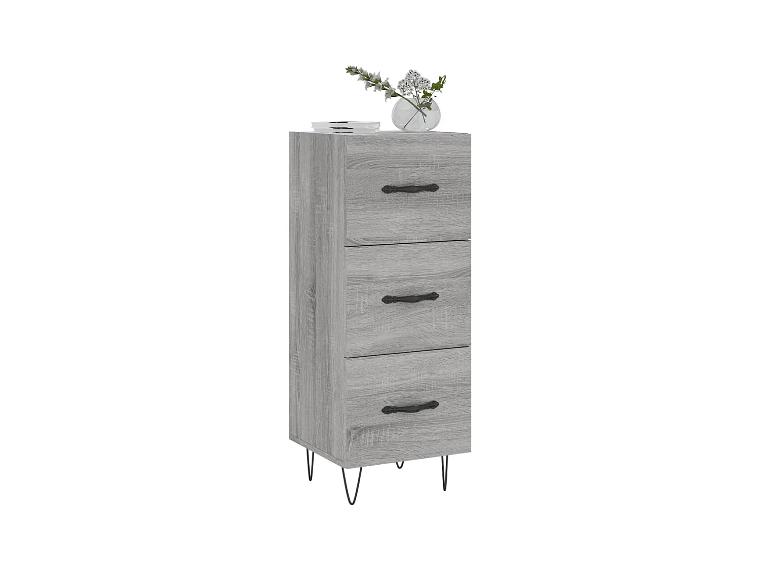 Buffet Sonoma gris 34,5x34x90 cm Bois d'ingénierie