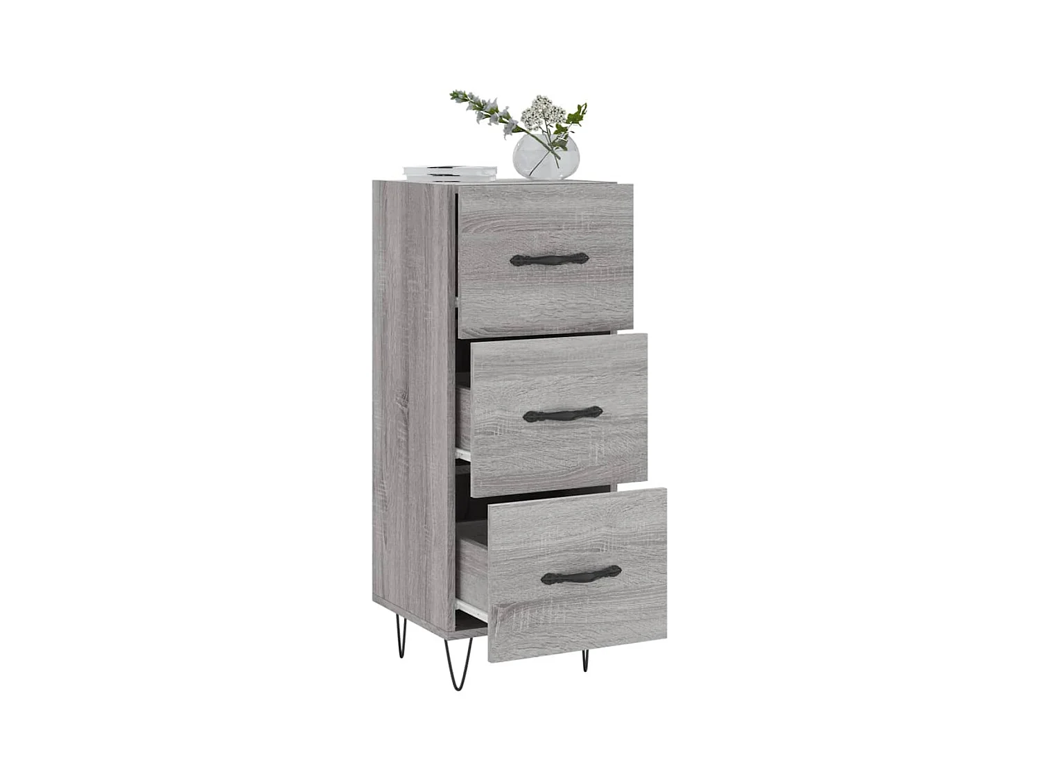 Buffet Sonoma gris 34,5x34x90 cm Bois d'ingénierie