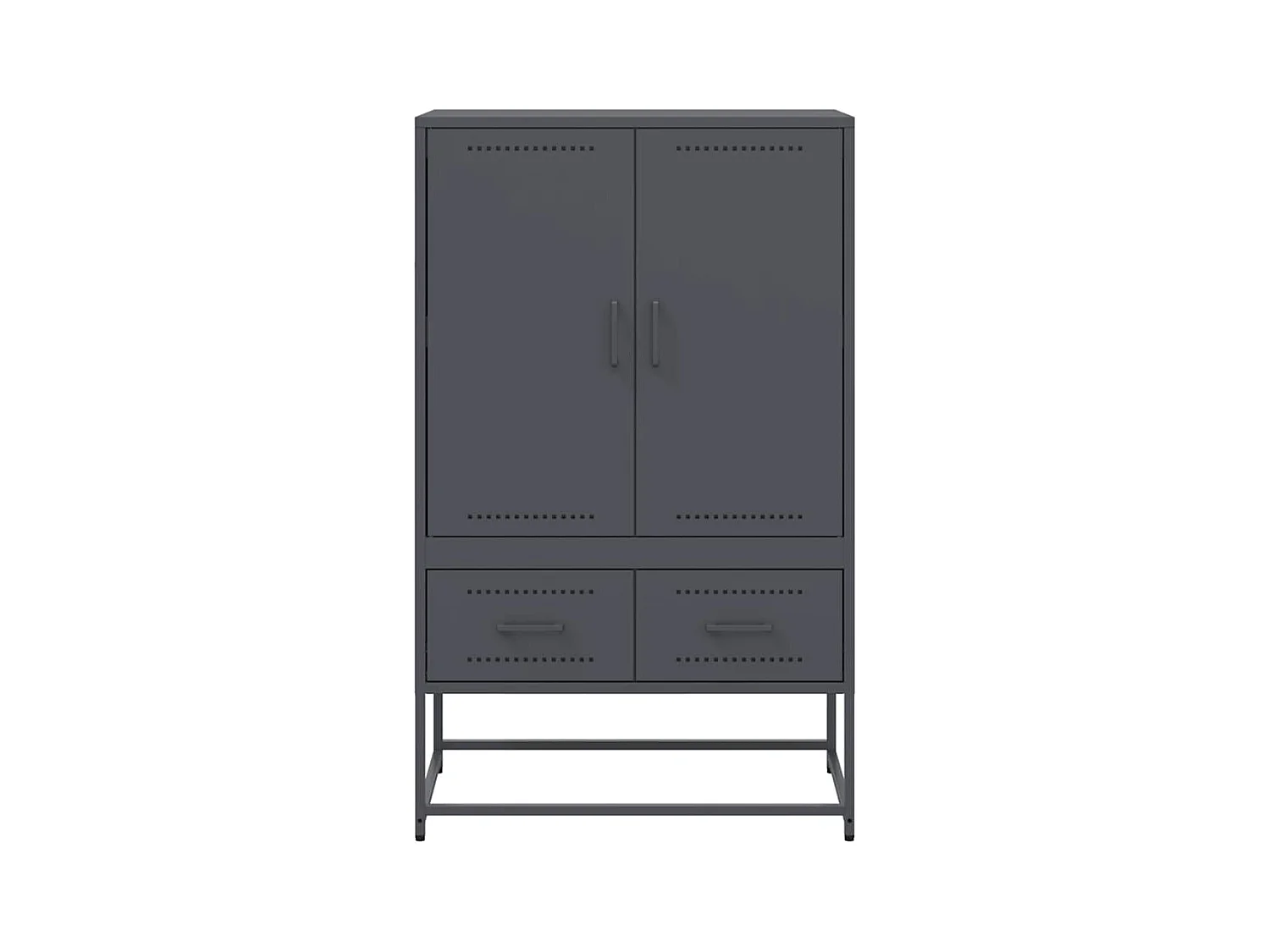 Buffet haut anthracite 68x39x111,5 cm acier