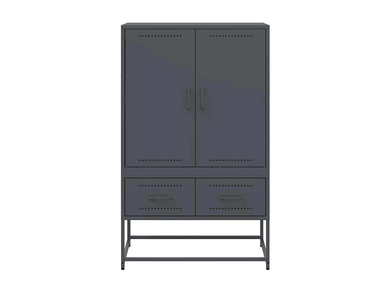 Buffet haut anthracite 68x39x111,5 cm acier