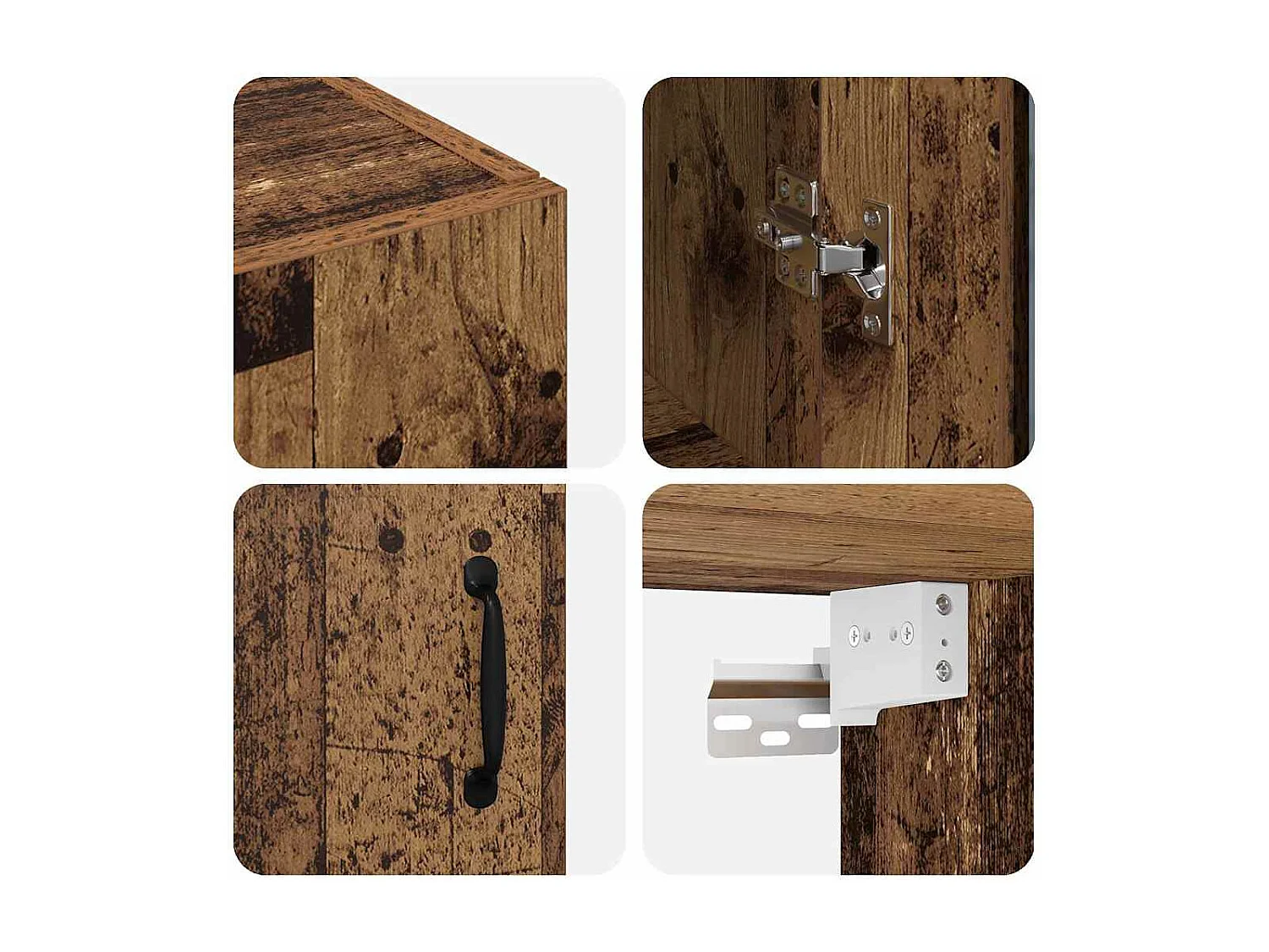 Armoire murale suspendue Montage mural Marron 69,5 x 34 x 90 cm