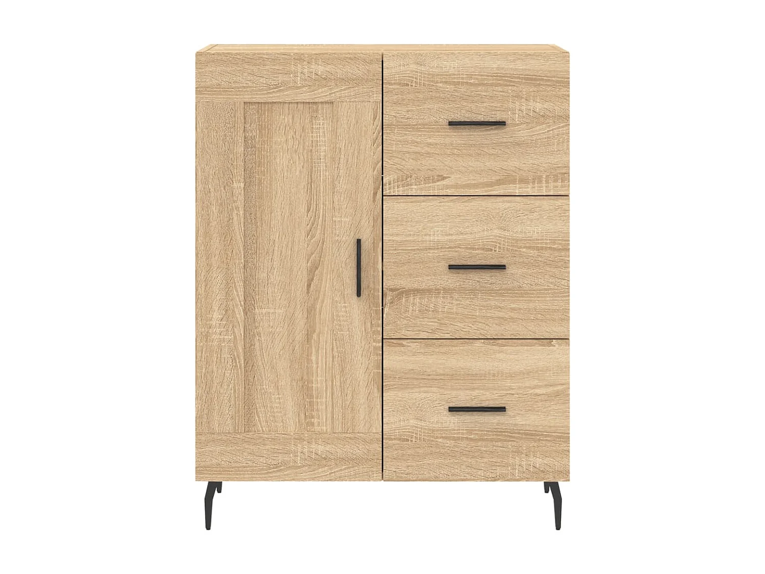 Hoog dressoir Sonoma eiken 69,5x34x180 cm Technisch hout