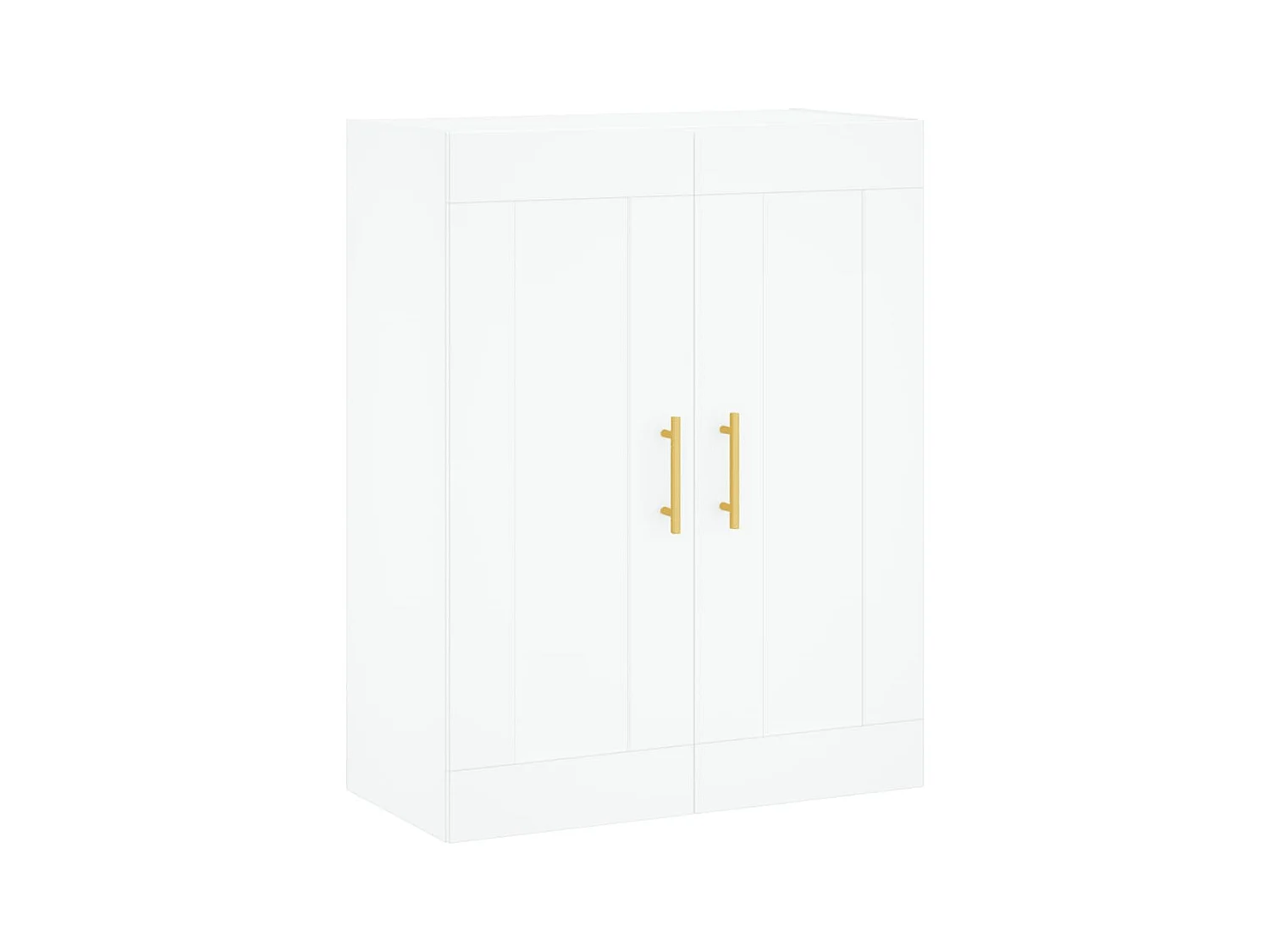 Buffet haut Blanc 69,5x34x180 cm Bois d'ingénierie