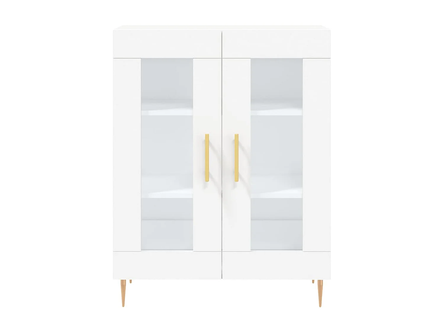 Buffet haut Blanc 69,5x34x180 cm Bois d'ingénierie