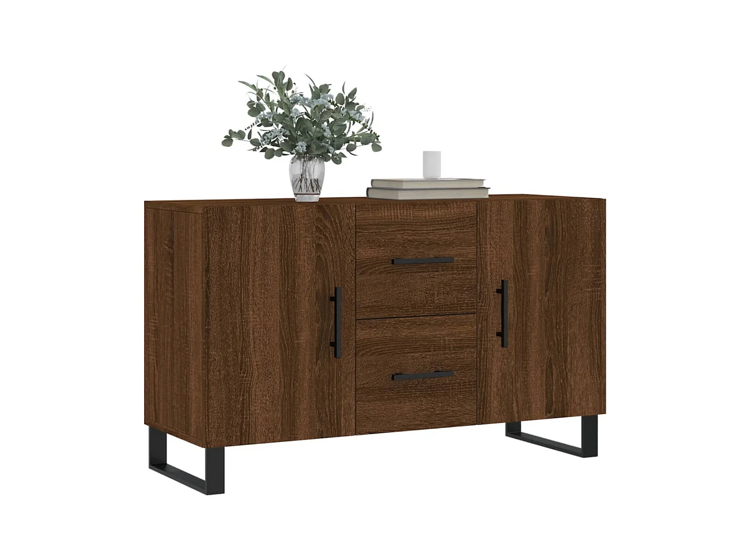Buffet chêne marron 100x36x60 cm bois d'ingénierie
