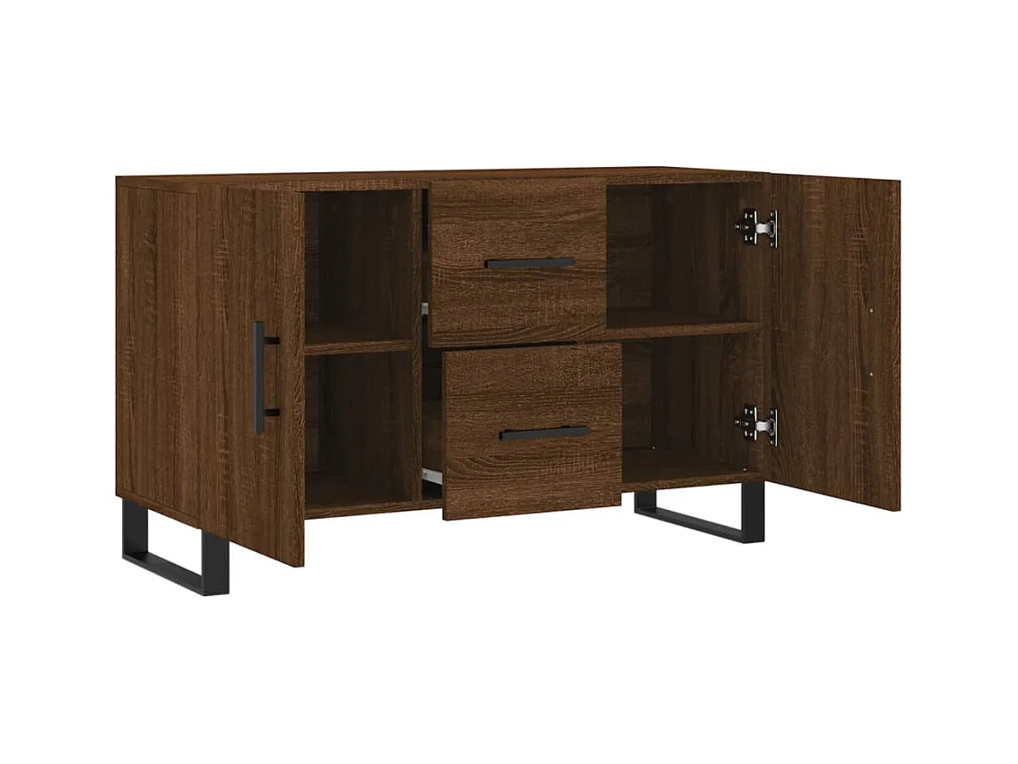 Buffet chêne marron 100x36x60 cm bois d'ingénierie