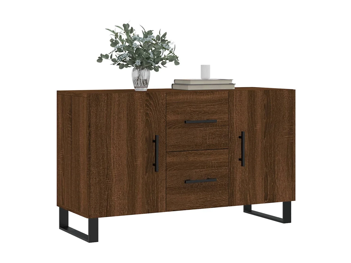 Buffet chêne marron 100x36x60 cm bois d'ingénierie