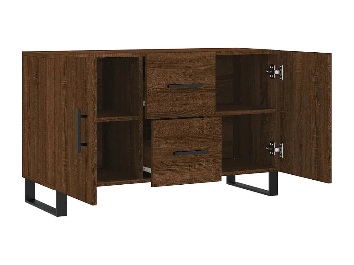 Buffet chêne marron 100x36x60 cm bois d'ingénierie
