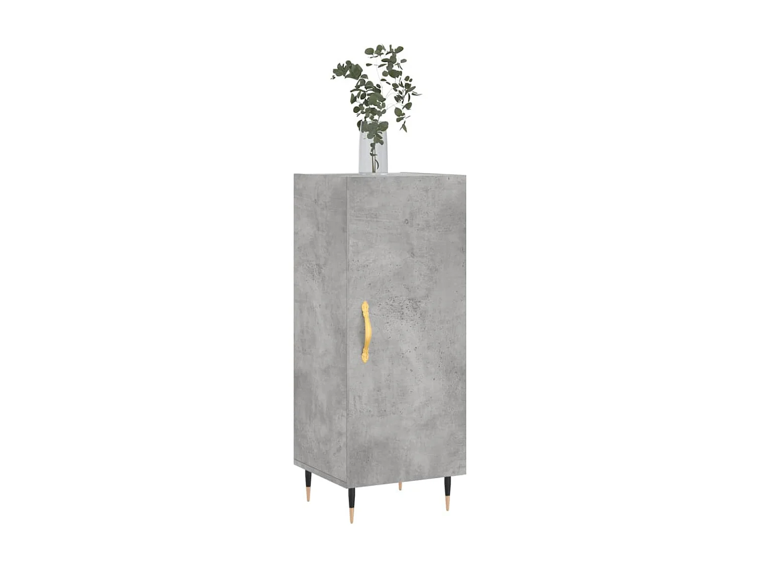 Credenza grigio cemento 34,5x34x90 cm in legno ingegnerizzato