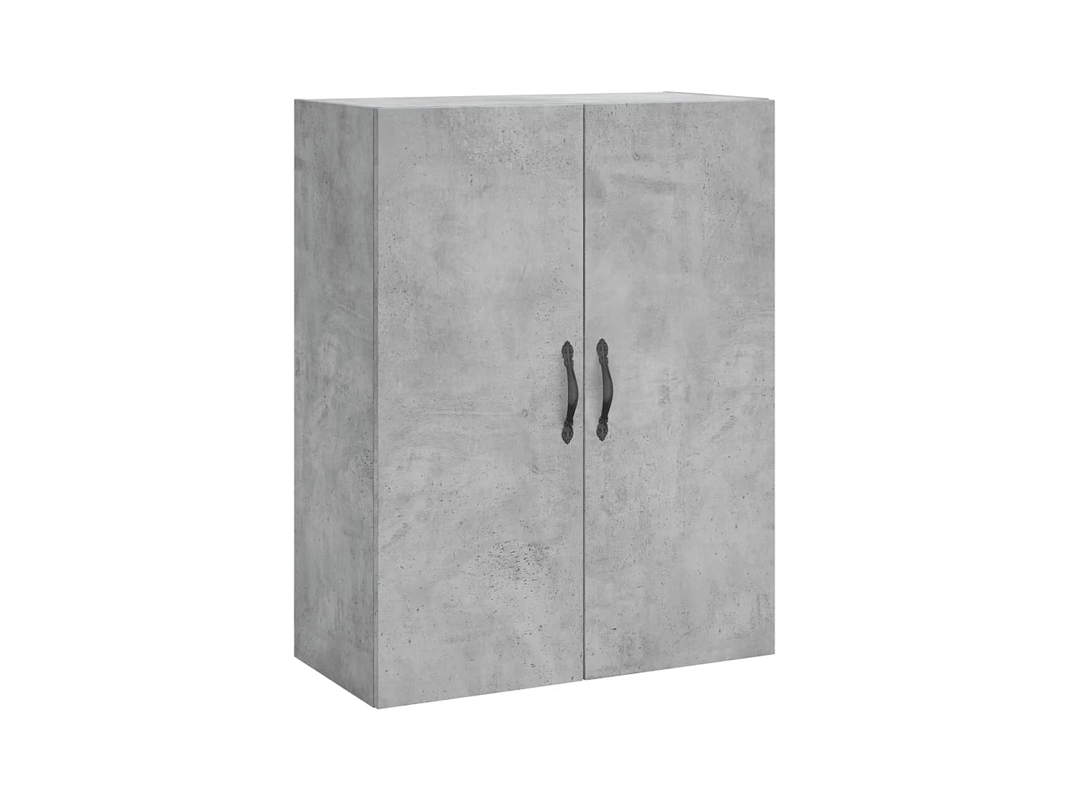 Buffet haut Gris béton 69,5x34x180 cm Bois d'ingénierie