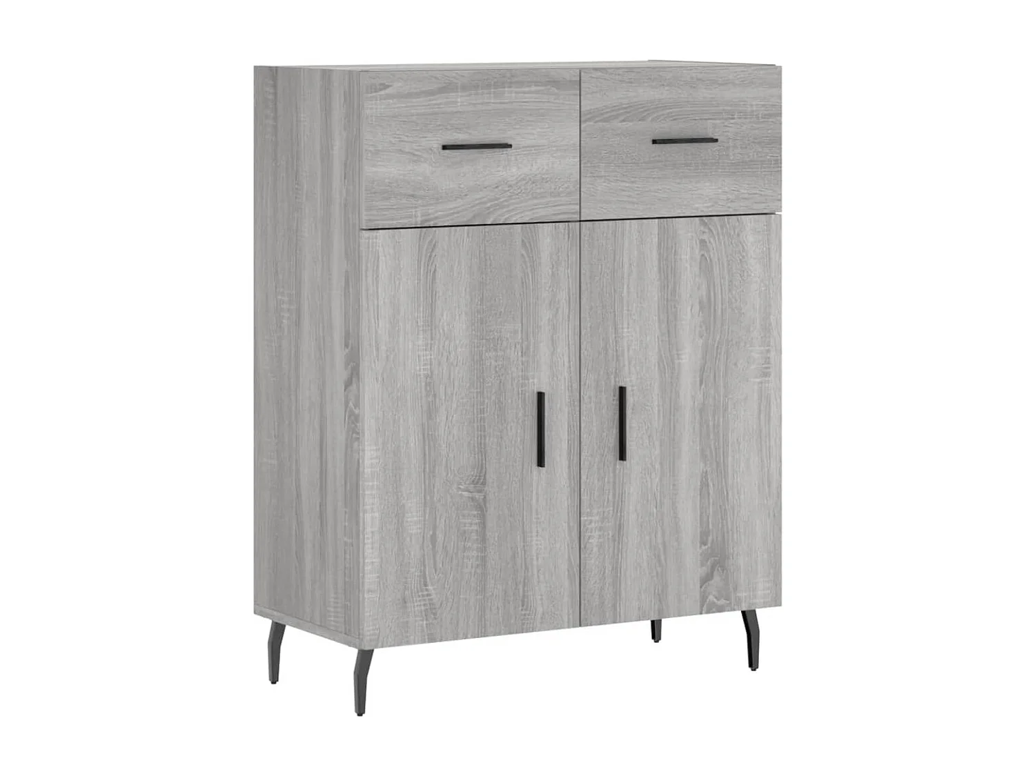 Buffet haut Sonoma gris 69,5x34x180 cm Bois d'ingénierie