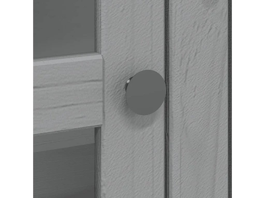 Buffet BODO gris 115,5x43x200,5 cm bois massif de pin