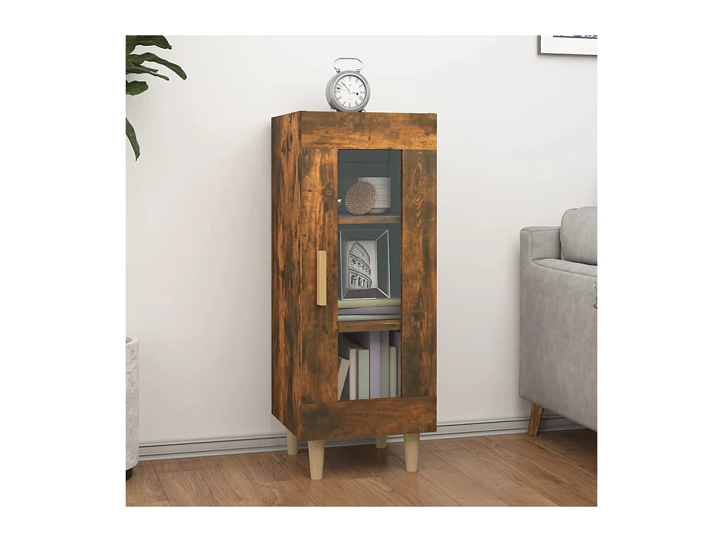 Buffet Chêne fumé 34,5x34x90 cm Bois d'ingénierie