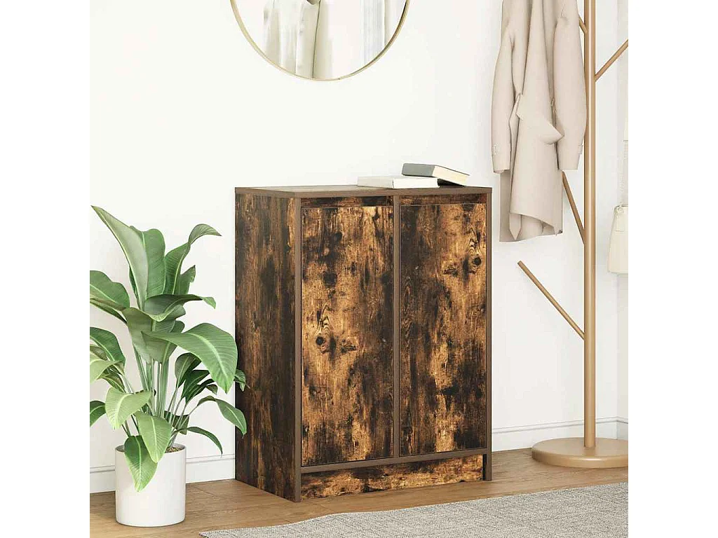 Sideboard aus geräucherter Eiche, 57 x 34 x 76 cm, Holzwerkstoff
