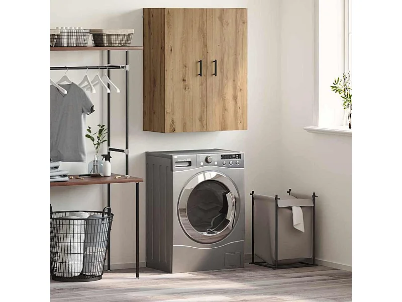 Meuble mural chêne artisanal 69,5 x 34 x 90 cm