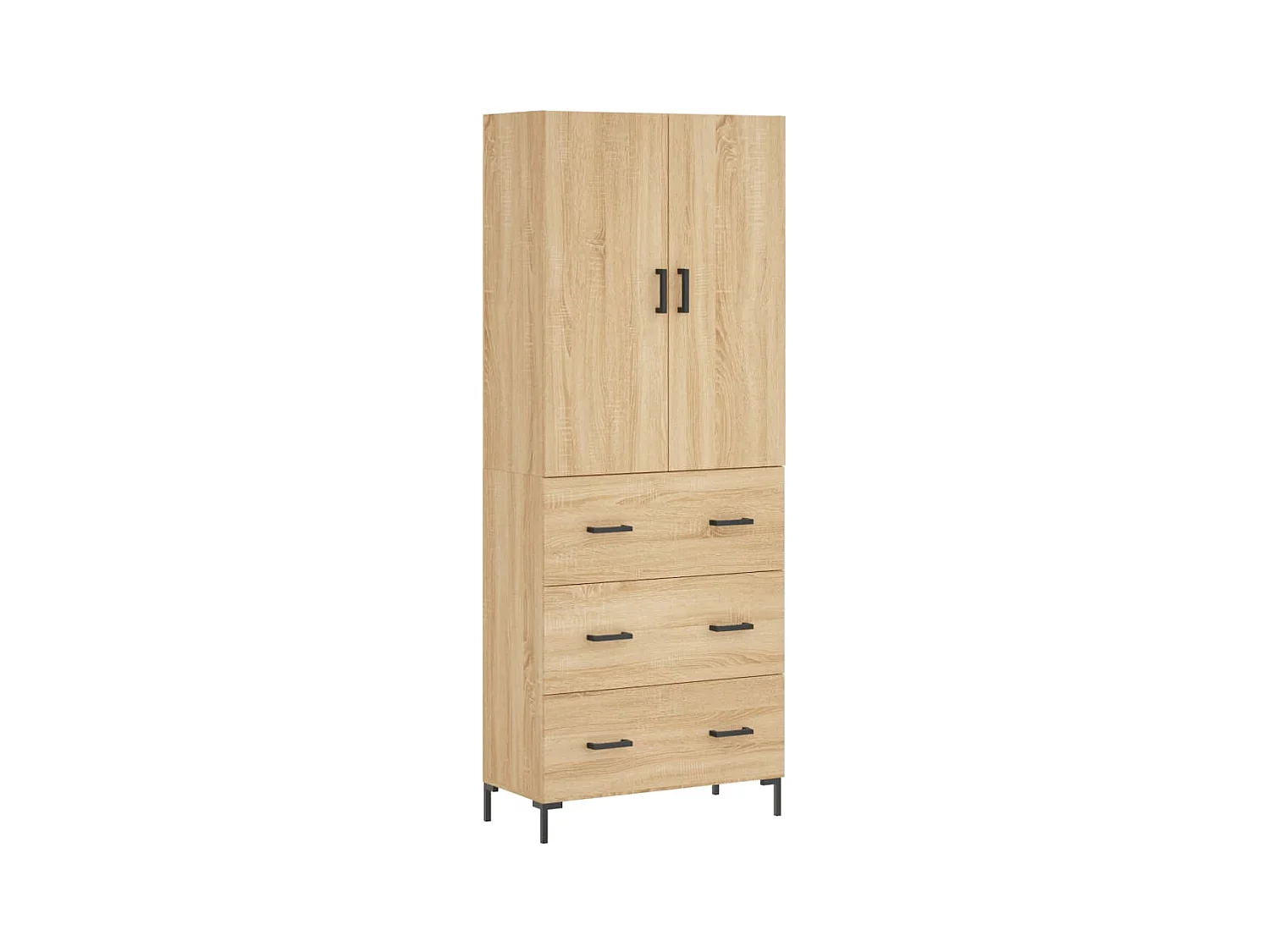 Buffet haut Chêne sonoma 69,5x34x180 cm Bois d'ingénierie