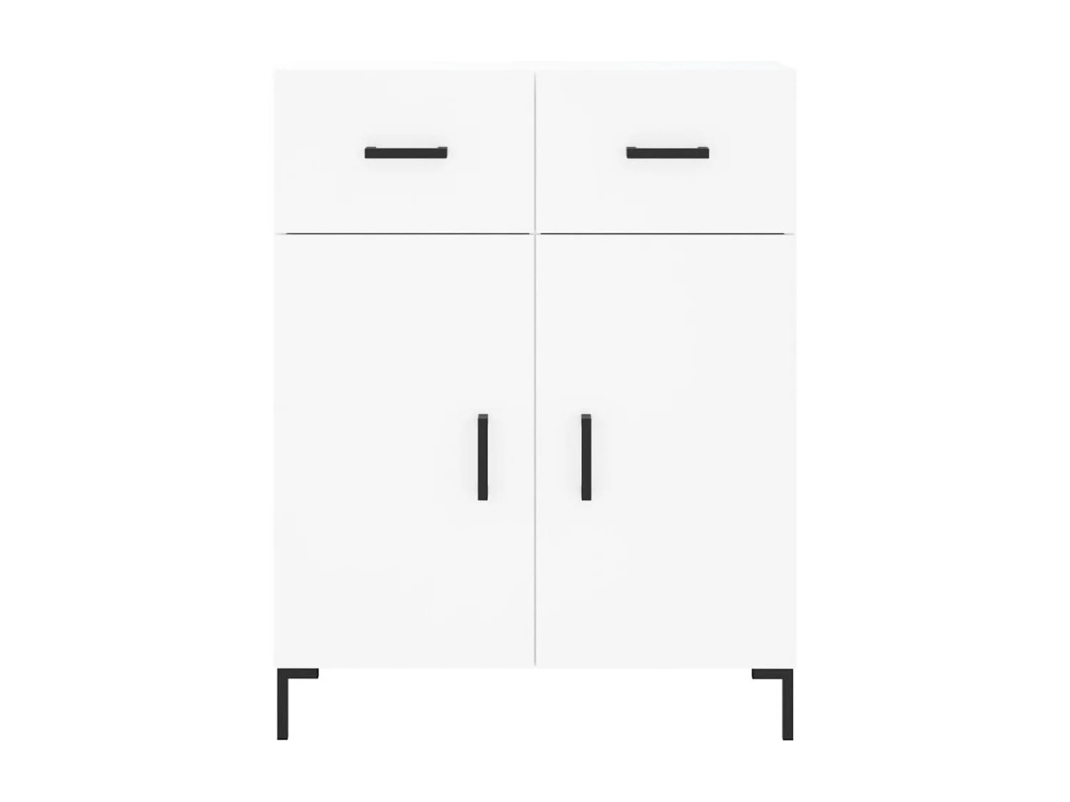 Credenza alta bianca 69,5x34x180 cm Legno ingegnerizzato