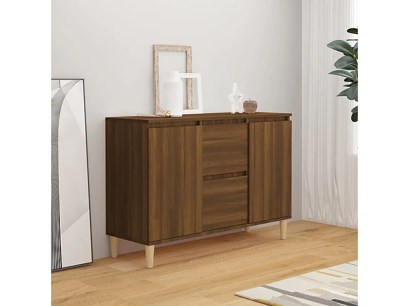 Buffet Chêne marron 101x35x70 cm Bois d'ingénierie