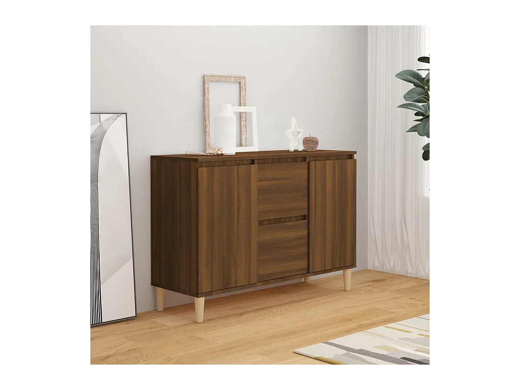 Buffet Chêne marron 101x35x70 cm Bois d'ingénierie
