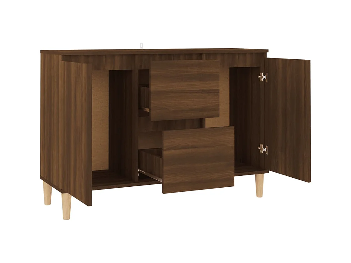 Buffet Chêne marron 101x35x70 cm Bois d'ingénierie