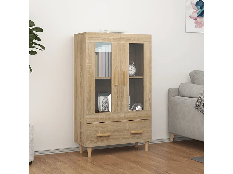 Hoog dressoir Sonoma eiken 70x31x115 cm Technisch hout